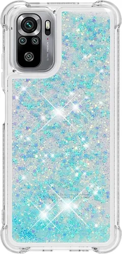 Vista 39 de Funda de silicona transparente con purpurina para Xiaomi Redmi A1 Bling Liquid Clear Star Heart Silicone Bumper a prueba de golpes, funda
