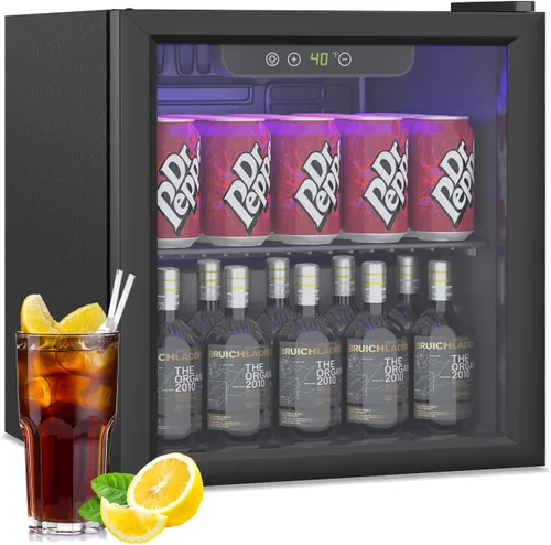 Vista 8 de Doghly Minirefrigerador de 0.9 pies cúbicos, para 24 latas, puerta lisa, control de temperatura manual en la parte trasera, compacto, silencioso