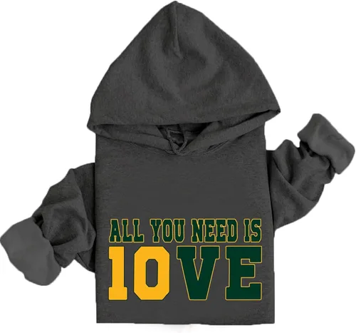 Vista 7 de Sudadera con capucha All You Need Is Love All You Need Is 10ve, divertida sudadera para amantes del fútbol