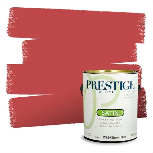 Vista 308 de Prestige Paints Pintura exterior e imprimación en uno, 1 galón, plano, coincidencia comparable de Valspar* Amber Rose*