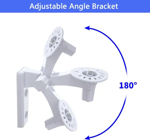 Vista 5 de Soporte de pared compatible con TP-Link Tapo C210/C200 y Kasa Indoor Pan EC70/KC410S, soporte ajustable para cámara de seguridad, rotación de 180