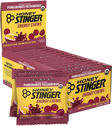 Vista 55 de Honey Stinger Masticables energéticos orgánicos Citrus Splash, sin gluten y sin cafeína, para ejercicio, correr y rendimiento, nutrición deportiva