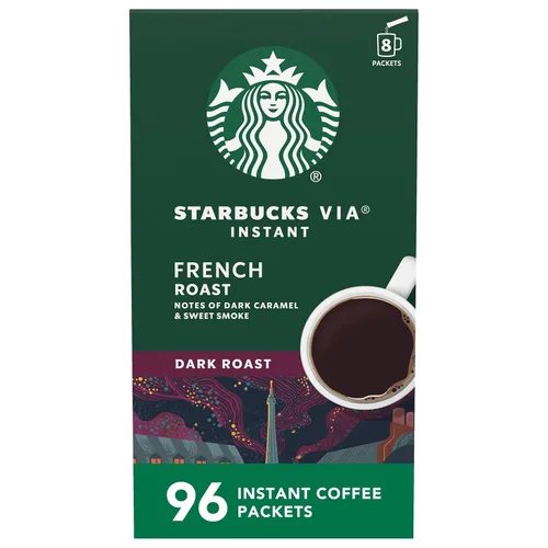 Vista 11 de Paquetes de café instantáneo Starbucks VIA tostado oscuro — tostado francés — 1 caja (8 paquetes)