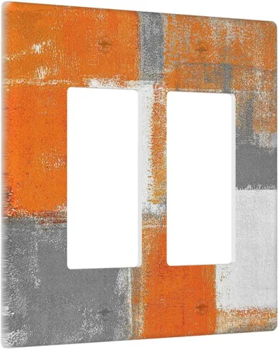 Vista 83 de Cubiertas decorativas para placa de interruptor, bandera estadounidense, receptáculo de 1 banda, placa de pared dúplex, cubierta de interruptor