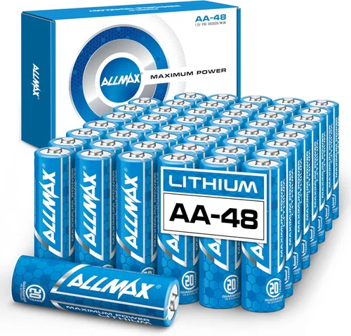 Vista 7 de Pilas de litio AA de Allmax (24 unidades) – De más larga duración, a prueba de fugas, vida útil de 20 años – Perfectas para cámaras de seguridad