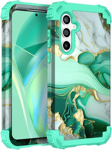 Vista 29 de Hocase Funda para Galaxy A13 5G, resistente a los golpes, protección de goma de silicona suave, funda protectora híbrida de plástico duro