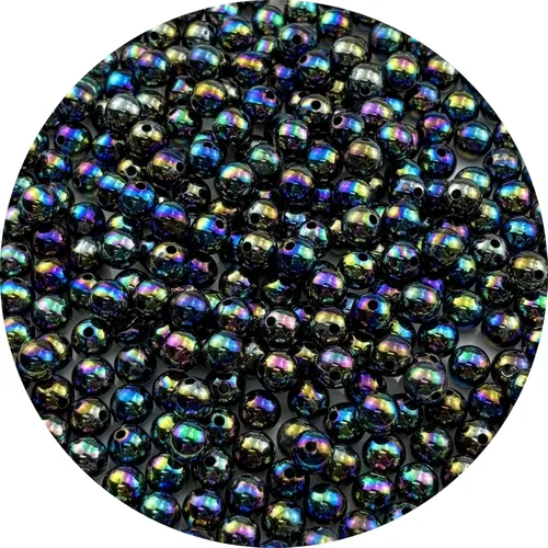 Vista 35 de 2000 cuentas redondas acrílicas de 0.157 pulgadas (0.157 in), cuentas espaciadoras de colores AB con agujero para bricolaje, pulseras, collares