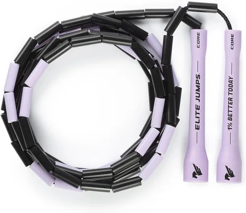 Vista 8 de Elite Jumps - Cuerda de saltar con cuentas de 1 pulgada de Do Hard Things Cuerda de saltar cruzada para tu equipo de ejercicio Cuerda de saltar