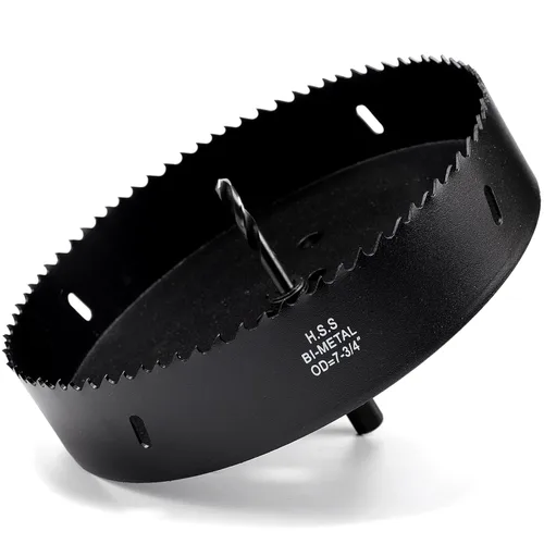 Vista 40 de Sierra perforadora de 2 3/4" (70 mm) para madera y plástico, broca de núcleo de cortador de agujeros bimetálico HSS para paneles de yeso, tableros