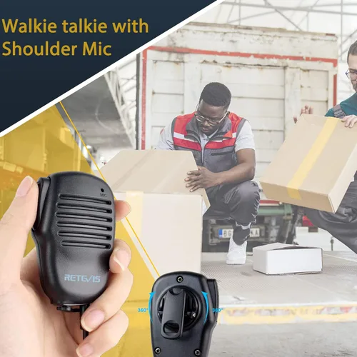 Vista 8 de Retevis Radio RT86 de 2 vías de largo alcance, radio profesional Walkie Talkies con micrófono, radios bidireccionales resistentes, alta potencia