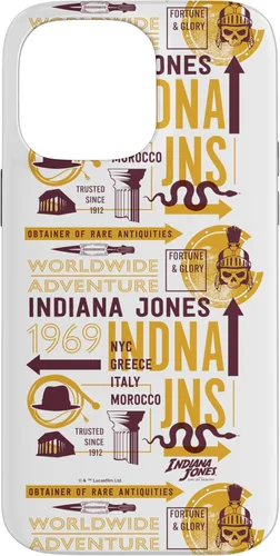 Vista 21 de Funda para iPhone 16 Indiana Jones y el dial de Destiny Worldwide Adventure