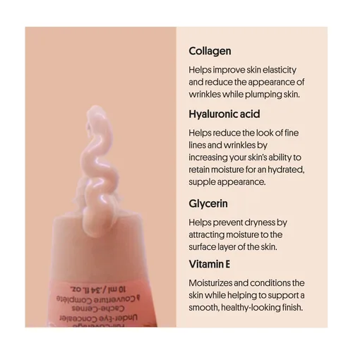 Vista 4 de Winky Lux Peeper Perfect - Corrector para debajo de los ojos, maquillaje y iluminador para los ojos, corrector de cobertura completa para ojeras