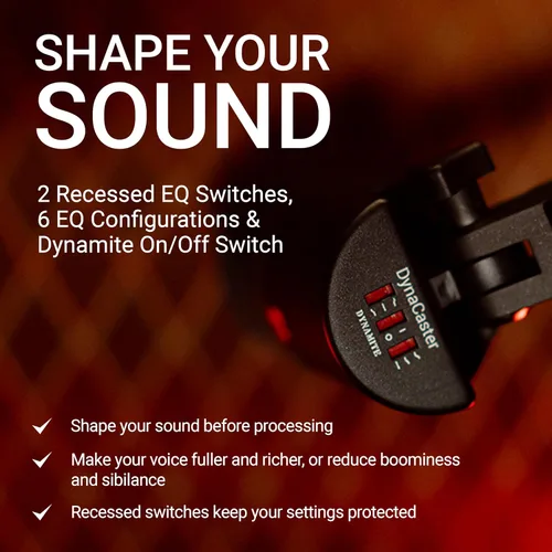 Vista 7 de SE ELECTRONICS DynaCaster DCM8 Micrófono dinámico con preamplificador integrado, montaje de choque y filtro pop - Micrófono dinámico cardioide