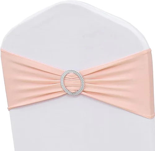 Vista 13 de 50 bandas elásticas de elastano para sillas de boda, bandas elásticas con hebillas, lazos elásticos universales para sillas plegables para fiestas