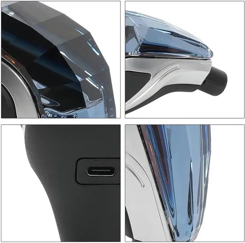 Vista 3 de Pomo de palanca de cambios universal con luz LED de cristal para Toyota