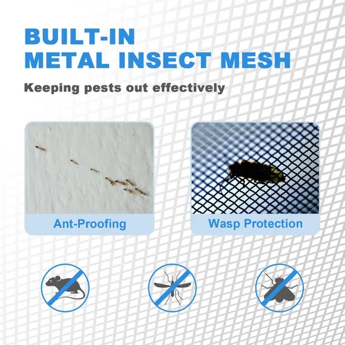 Vista 4 de Paquete de 2 Rejillas de Ventilación para Hastial de Aluminio de 20"x20" – Rejillas de Ventilación Modernas para Cobertizo y Ático para Flujo