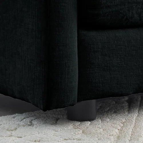 Vista 8 de Sofá modular, sofá seccional, sofá reversible en forma de U con otomanas dobles, sofá seccional grande para sala de estar, color negro