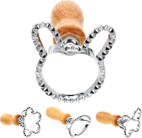 UPKOCH Molde de galletas Pierogi Prensa de moldes para galletas, molinillo de empanada, prensa de pastelería, prensa de masa de cocina, conejo,