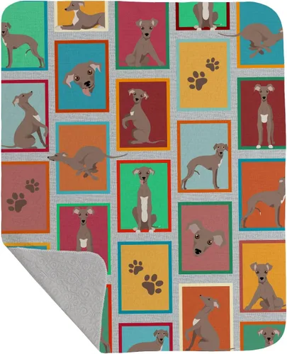Vista 35 de Caroline's Treasures MLM1128LQB - Manta acolchada de Lots of Airedale Terrier de 50 x 60 pulgadas, con patrón de ilustraciones para cama, sofá