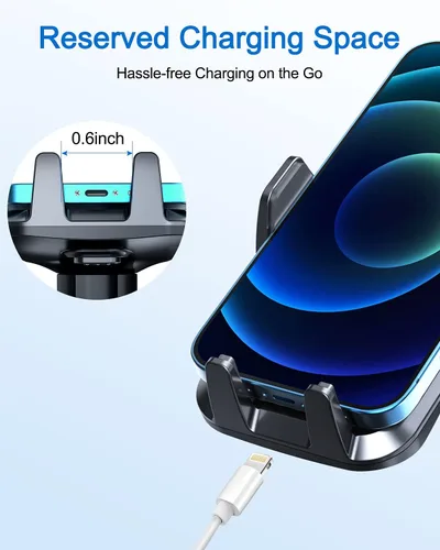 Vista 8 de vanva Universal Air Vent Car Mount, [ Big Phones & Thick Case Friendly ] Cell Phone Holder for Car Hands Free Clamp Cradle Vehicle fit for All Apple