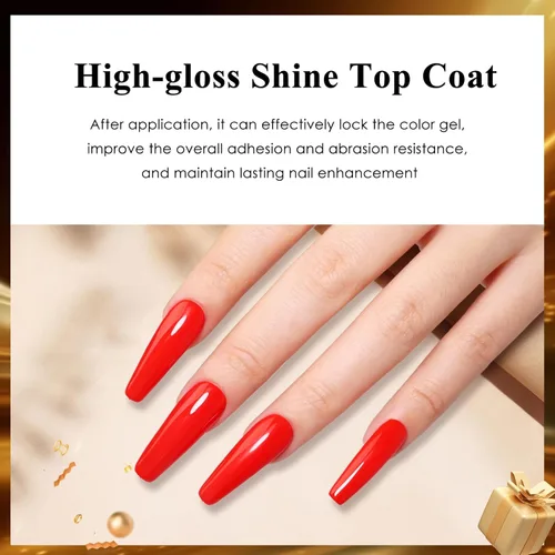 Vista 8 de Imtiti Esmalte de uñas de gel transparente que no se limpia – Esmalte de uñas de gel transparente de alto brillo, larga duración y resistente al