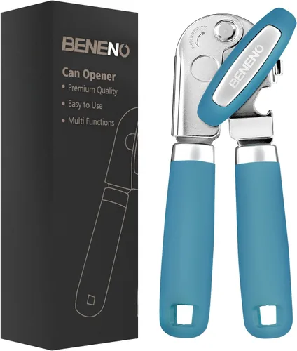 Vista 12 de Beneno Abrelatas Manual de Servicio Pesado con Imán, Hoja de Acero al Carbono Afilada Duradera con Corte Suave, Perilla Grande que Ahorra Esfuerzo