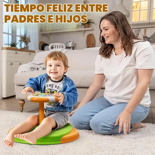 Vista 6 de HYES Juguetes de dinosaurio para sentarse y girar para niños, luces LED