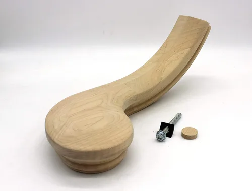 Vista 21 de Roseta redonda, grado de pintura de madera maciza dura, 4 1/2 "x 3/4", accesorio para parte de escalera