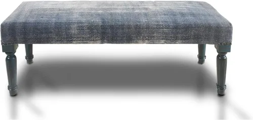 Vista 36 de LR Home Banco Abilene, 47 pulgadas de largo x 16 pulgadas de profundidad x 18 pulgadas de ancho, crema/gris
