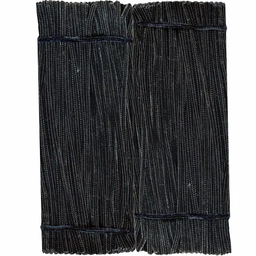 Limpiadores de pipas negros con ojos ondulantes (paquete de 300) tallos de felpilla para decoración de manualidades y manualidades creativas (0.24 x