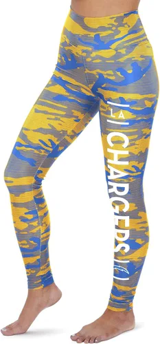 Vista 171 de Zubaz NFL Mallas para mujer de longitud completa de cintura alta básica 1.0