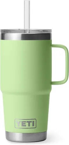 Vista 21 de YETI Rambler - Vaso de 25 onzas con asa y tapa con popote, vaso de viaje para agua, vaso aislado al vacío con asa, acero inoxidable, apicultor