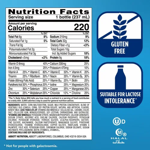 Vista 4 de Ensure Original Latte de Café Nutritivo Batido Pequeño de Reemplazo de Comida Listo Para Beber 9g de Proteína, 27 Vitaminas y Minerales 8 fl