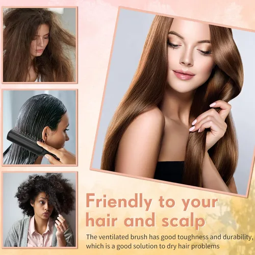 Vista 3 de 60 cepillos de pelo a granel para personas sin hogar, desechables, cepillos antiestáticos de cerdas para refugio, hotel, hogar de ancianos, iglesia