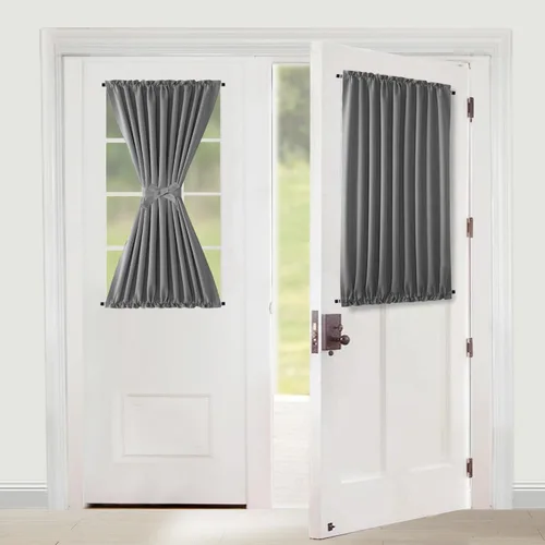 Vista 89 de XWZO - Cortinas para puerta con cortinero, cortinas blackout térmicas y oscurecedoras para puerta francesa, cortinas para ventana de la cocina, 12 x