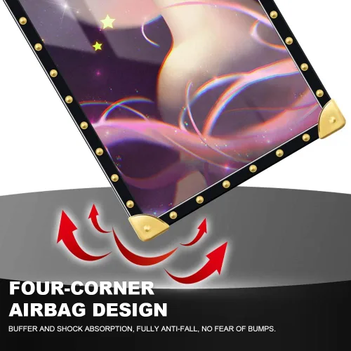 Vista 4 de DAIZAG Funda compatible con iPhone 14 Pro Max, funda de teléfono dorada a prueba de golpes, patrón de mármol natural negro dorado