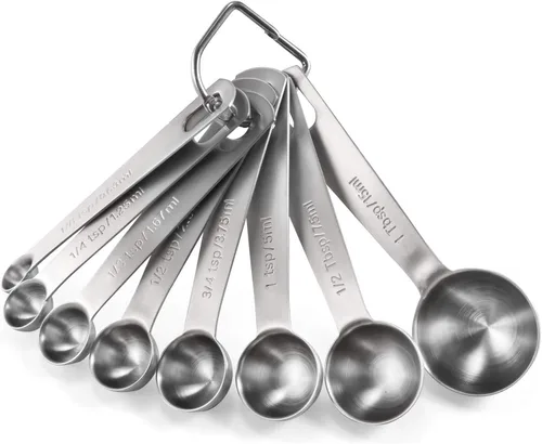 U-Taste Juego de 8 cucharas medidoras de acero inoxidable 18/8, cucharadita