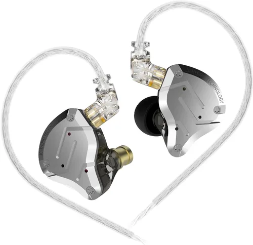 KZ ZS10 Pro Monitor In Ear, Auriculares IEM, Auriculares para Juegos con Drivers 4BA y 1DD, Auriculares KZ HiFi IEM ZS10 Mejorados con Cable OFC