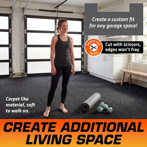 Vista 6 de Armor All tapete original de garaje para vehículos pequeños 8' 4" x 7' 4" incluye cinta de doble cara protege las superficies absorbente impermeable