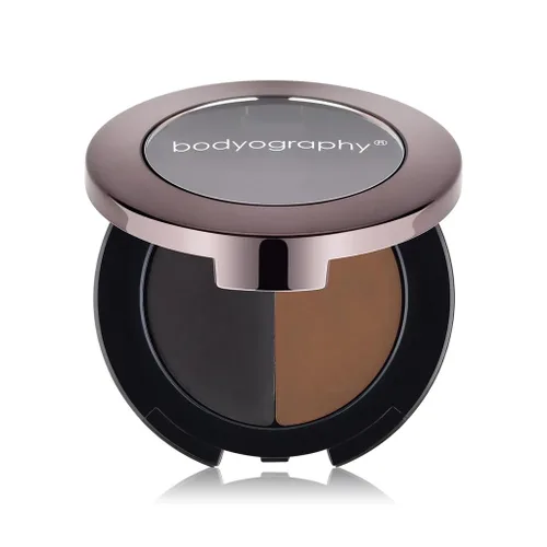Bodyography Delineador de ojos de gel Duo - Bandeja dividida aterciopelada negra y marrón | Fórmula de deslizamiento suave para líneas precisas o