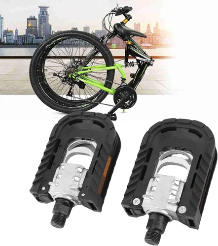 Vista 3 de Pedal plegable, 1 par de pedales plegables dobles para bicicleta de carretera, accesorio de bicicleta plegable