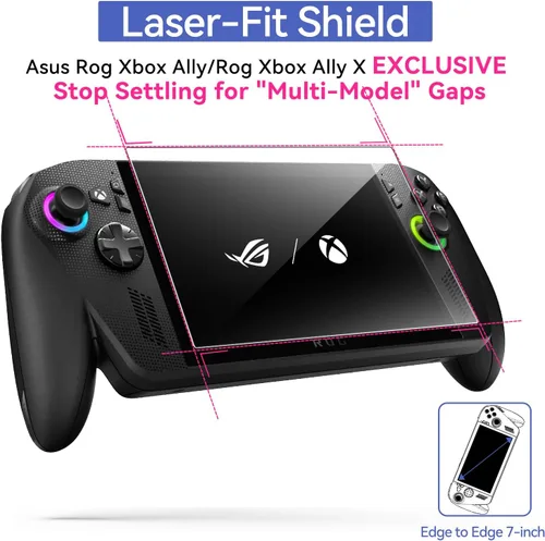 Vista 3 de ivoler Paquete de 3 protectores de pantalla grabados antirreflejos para ASUS ROG Xbox Ally/ROG Xbox Ally X Handheld 2025, vidrio templado