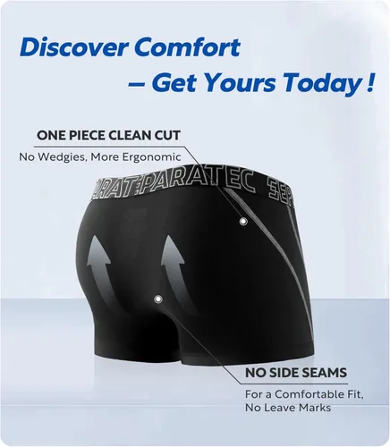 Vista 6 de Separatec Mens Trunks Underwear with Dual Pouch Mens Underwear, Soft Breathable Rayon Made from Bamboo Trunks for Men