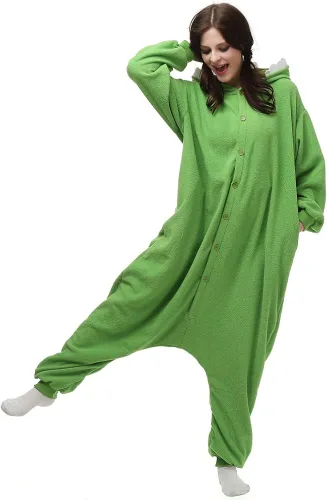 Vista 3 de Mike Wazowski - Mameluco para mujeres y hombres disfraz de Halloween y Navidad color verde