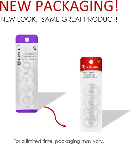 Vista 6 de SINGER Bobbins - Bobinas de plástico transparente clase 66, bobinas de repuesto para máquina de coser, bobinas de máquina de coser, accesorios