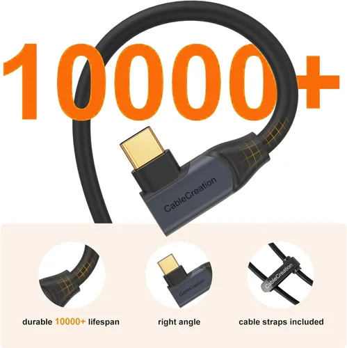 Vista 3 de CableCreation Compatible con Quest 2/Quest Pro Link Cable de 10 pies, cable USB C de 5 Gbps de transferencia de datos de alta velocidad, carga