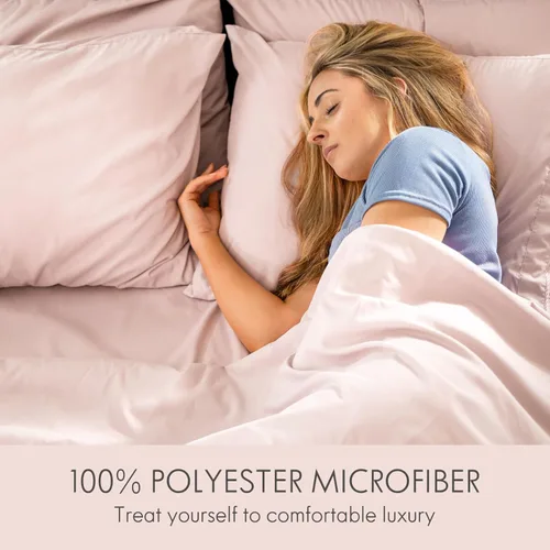 Vista 4 de ClevaHome - Juego de sábanas tamaño individual de 4 piezas, juego de sábanas de lujo suaves y transpirables, resistentes al encogimiento y a