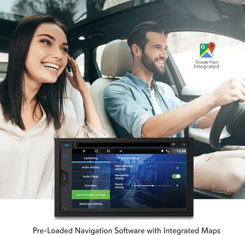 Vista 6 de Pyle Sistema receptor estéreo para automóvil, pantalla digital de alta resolución de 6.8 pulgadas, monitor de pantalla táctil Android doble DIN
