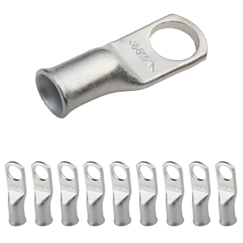 Vista 388 de SELTERM 5 piezas terminales de cable de cobre estañado 1/0 AWG perno de 1/2", extremos de cable de batería, terminales de anillo, conectores