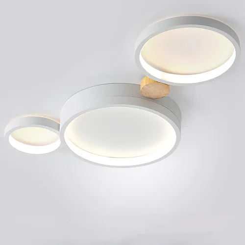 Vista 18 de Lámpara de techo LED de 3 luces, 22 pulgadas, moderna lámpara de techo empotrada de madera de 20 W regulable para sala de estar, dormitorio, cocina
